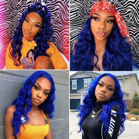 With exposure to light, a human hair wig will: ISEE HAIR Blue&Pink&Purple Colored Human Hair Wigs, 13x4 ...