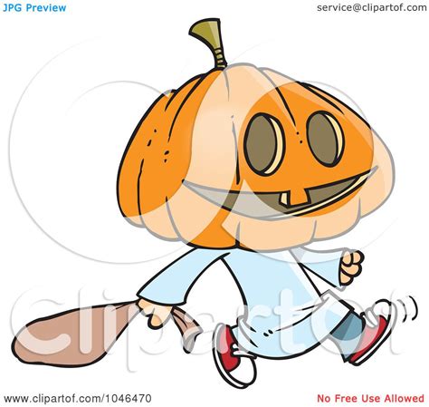 Royalty Free Rf Clip Art Illustration Of A Cartoon Pumpkin Head Trick