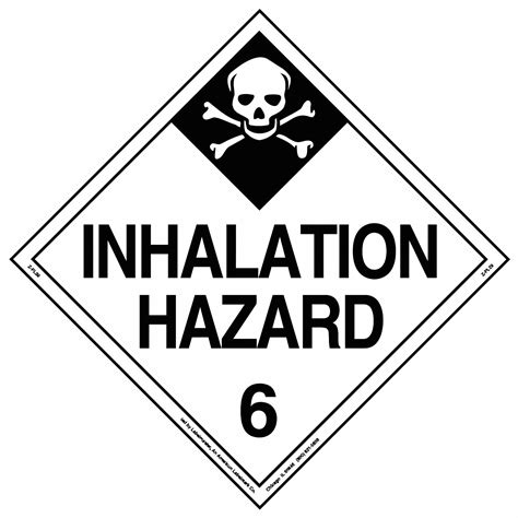 Inhalation Hazard 10 34 In Label Wd Dot Container Placard 19ua54