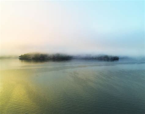 Lake Of The Ozarks Cotton Candy Sunrise Fog Photograph By Blue Boat