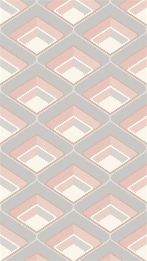 Geometric Pink And Grey Wallpapaer Phone Wallpaper In 2020 Geometric