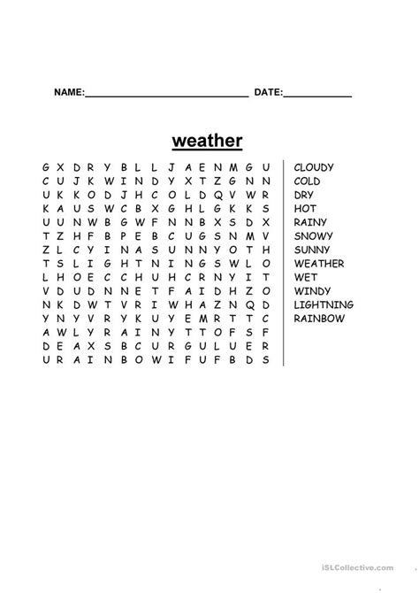 Severe Weather Word Search Wordmint Word Search Printable