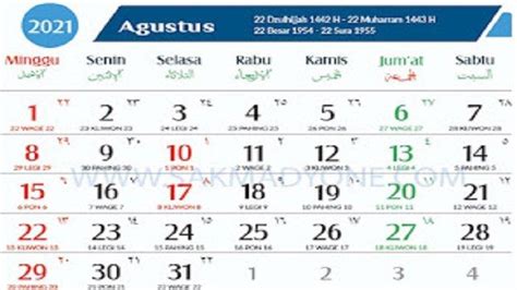 Hari Baik Bulan Agustus 2021 Berdasarkan Perhitungan Jawa Tanggal 27