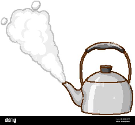 Boiling Kettle On White Background Illustration Stock Vector Image