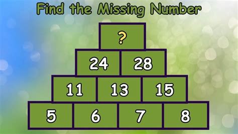 Brain Teaser Iq Test Solve This Pyramid Math Puzzle And Find The