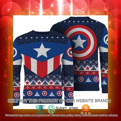 Hot Marvel Captain America Christmas Sweater Kybershop