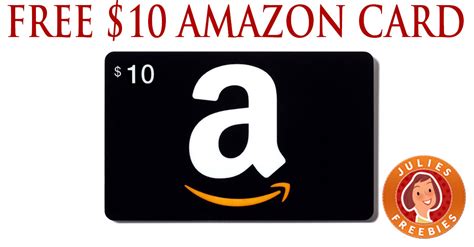 Get free 50 amazon now and use 50 amazon immediately to get % off or $ off or free shipping. Free $10 Amazon Gift Card - Julie's Freebies