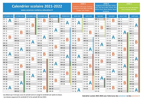 Planning Semaine 2022 Gratuit Calendrier Scolaire 2021 Imprimer Pdf
