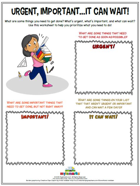 Time Management Worksheets For Kids And Teens Time Management