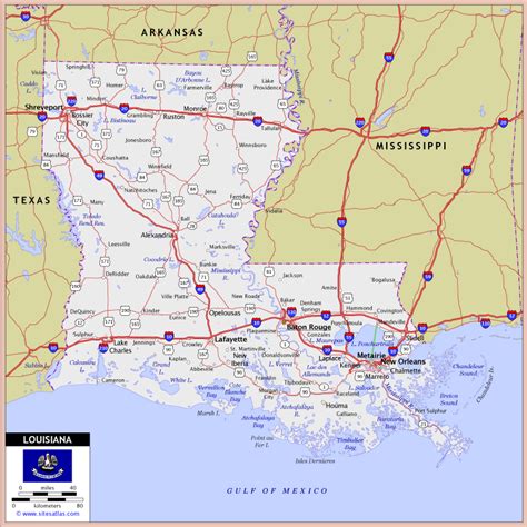Louisiana State Highway Map Draw A Topographic Map
