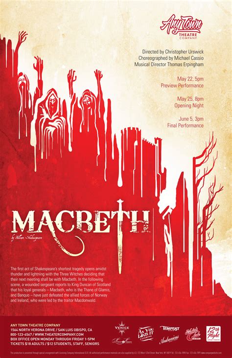 Macbeth Poster Theatre Artwork And Promotional Material By Subplot