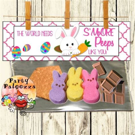 Printable Easter Bag Topper Smore Peeps Like You By Partypaloozza