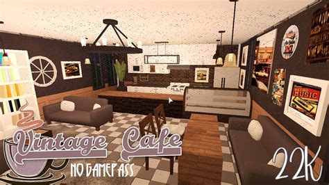 Vintage Cafe No Gamepass Bloxburg Build Youtube