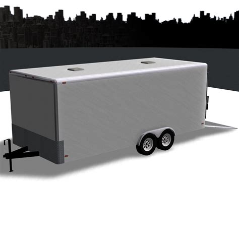 Cargo Trailer 3d Model Flatpyramid