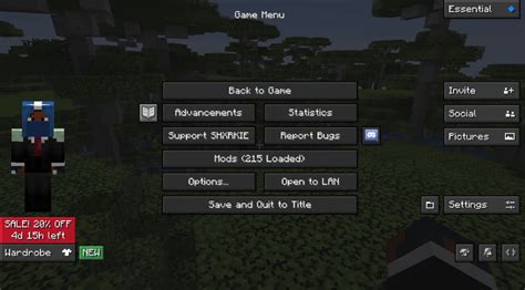 How To Use Essential Mod Minecraft Java The Nature Hero