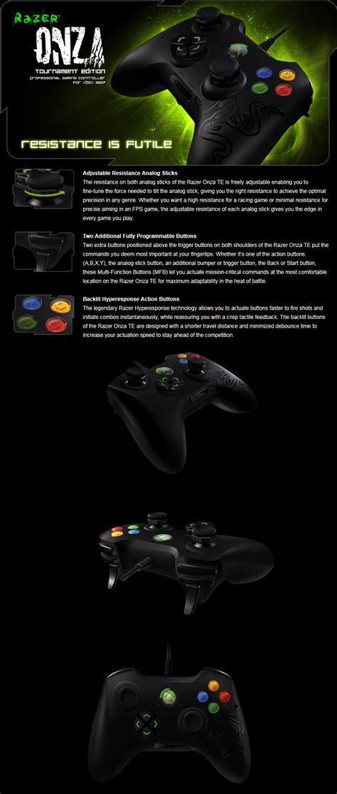 Buy Razer Onza Tournament Edition Gaming Controller For Xbox 360 Rz