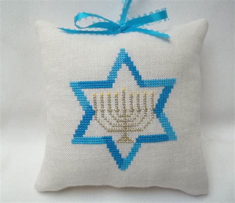 request jewish wedding cross stitch? Hanukkah Ornament Menorah Jewish Cross Stitch Completed ...