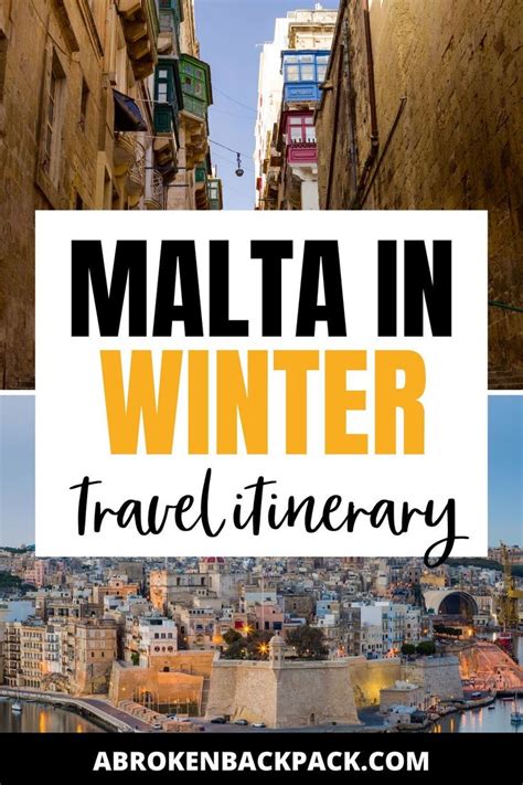An Alley Way With The Words Malta In Winter Travel Itinerary On Top