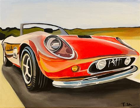 Original Muscle Car Painting Etsy