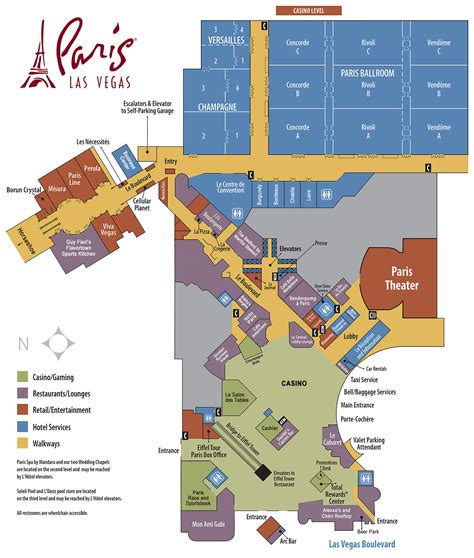 Map Of Paris Las Vegas Vlrengbr