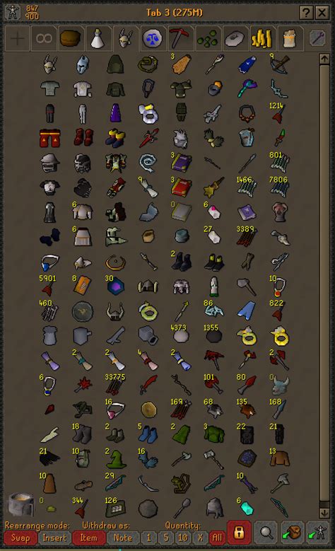 Osrs First Try To Organize My Bank Any Tips Banktabs