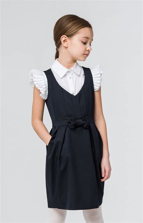 Школьная одежда для девочек Стиль маленьких девочек Одежда для детей