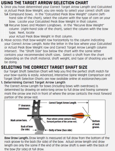 Shaft Selector Target Easton Archery