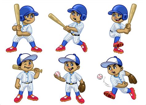 Kid Hitting Baseball Illustrations Royalty Free Vector Graphics And Clip