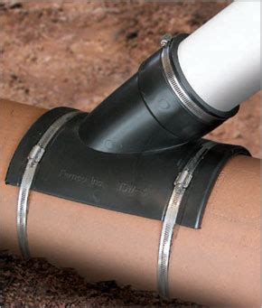Check your local code to make sure. Fernco Sewer Main Flexible Tap Saddle | Fernco - US