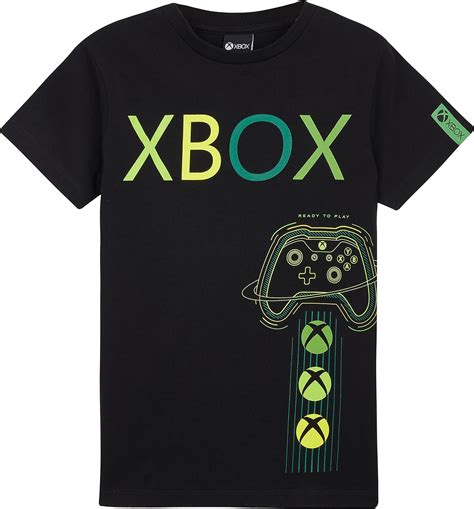 Xbox Boys T Shirts Cotton Black T Shirt For Kids Teens Gamer Ts