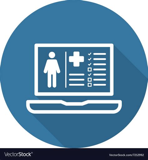 Patient Medical Record Icon Flat Design Royalty Free Vector