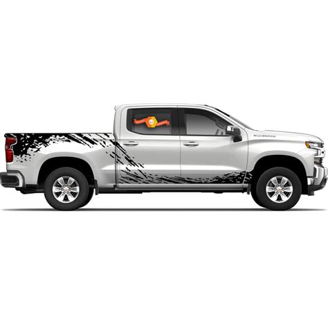 2 Splash Stripes Decal Sticker Compatible With Chevrolet Silverado 2019