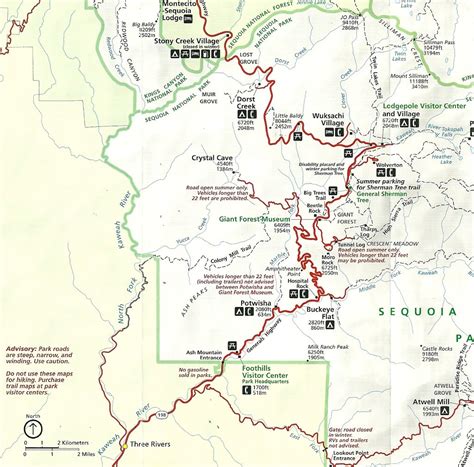 Map Of Portion Of Sequoia National Park 2013 The Route Of Flickr
