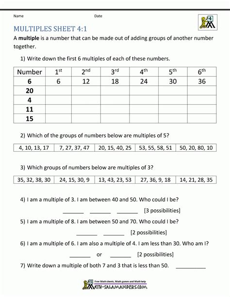 Multiples Of 2 And 3 Worksheets Free Printable