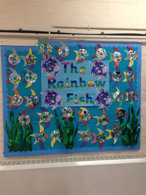 Our Rainbow Fish Display Made With Cds Rainbow Fish Activities