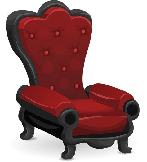 Glitch Simplified Red Fancy Chair Clipart Free Download Transparent