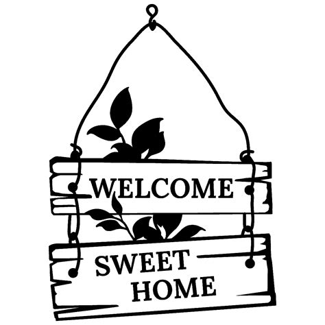 Wall Decal Welcome Sweet Home Wall Decal Quote Wall Stickers Hall