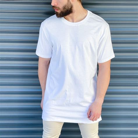 Mens Basic Oversize T Shirt In White