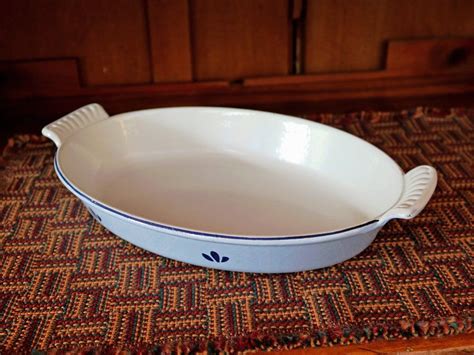 Dru Oval Augratin Pan Blue Made In Holland Enamelware Etsy