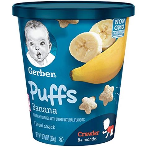 Save On Gerber Puffs Cereal Snack Banana Strawberry Apple Ct Order