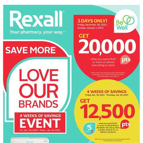 Rexall Weekly Flyer Weekly Savings Bc Dec 30 Jan 5