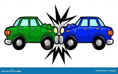 Car Accident Cartoon Stock Vector Image 39324434