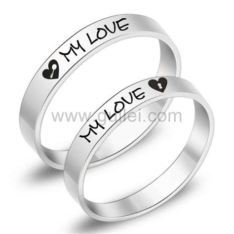 Engraved Titanium Promise Anniversary Couples Rings Set For 2 Couples Ring Set Couple Wedding