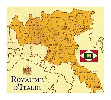 Regno d'Italia nel periodo napoleonico - 1810 | Carta con la… | Flickr