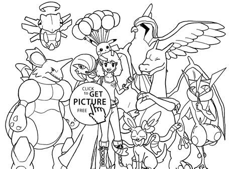 Pokemon Anime Coloring Pages For Kids Printable Free