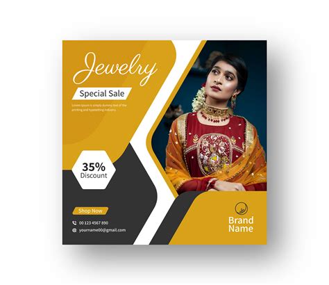 Jewelry Social Media Post Banner Template Design Vol 5 On Behance