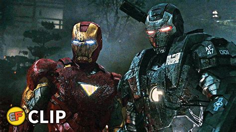 Iron Man And War Machine Vs Drones And Vanko Final Battle Scene Iron