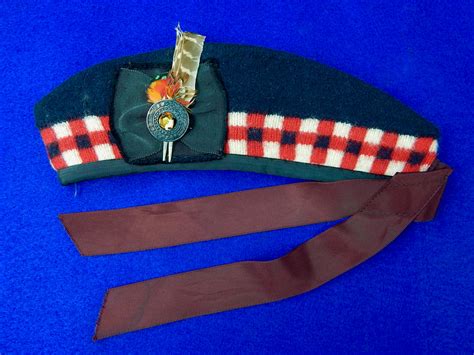 Vintage Scotland Scottish Glengarry Hat Cap Bonnet Antique And Military