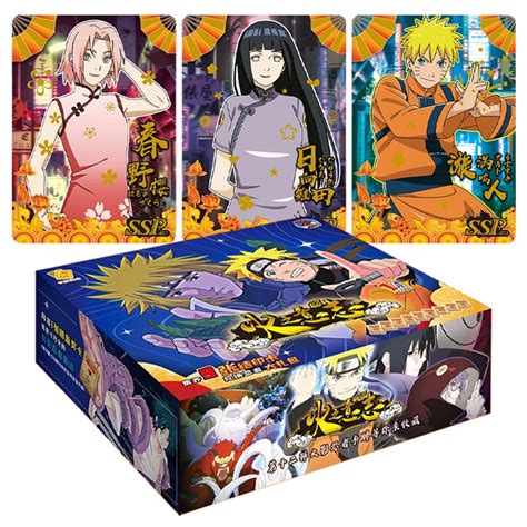 New Naruto Collectible Cards Anime Cartoon Characters Bronzing Flash