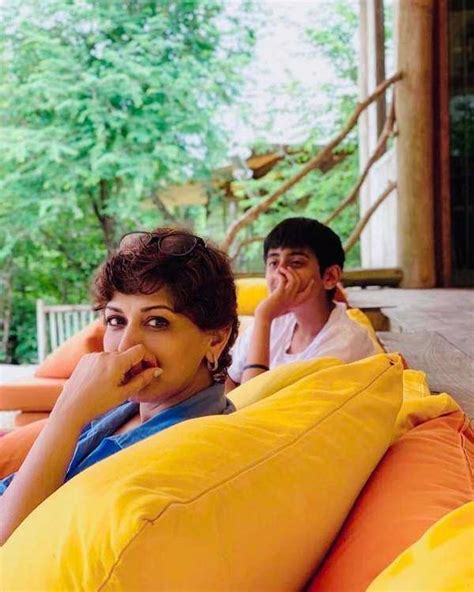Sonali Bendre S Latest Click Featuring Her Son Ranveer Is Too Adorable